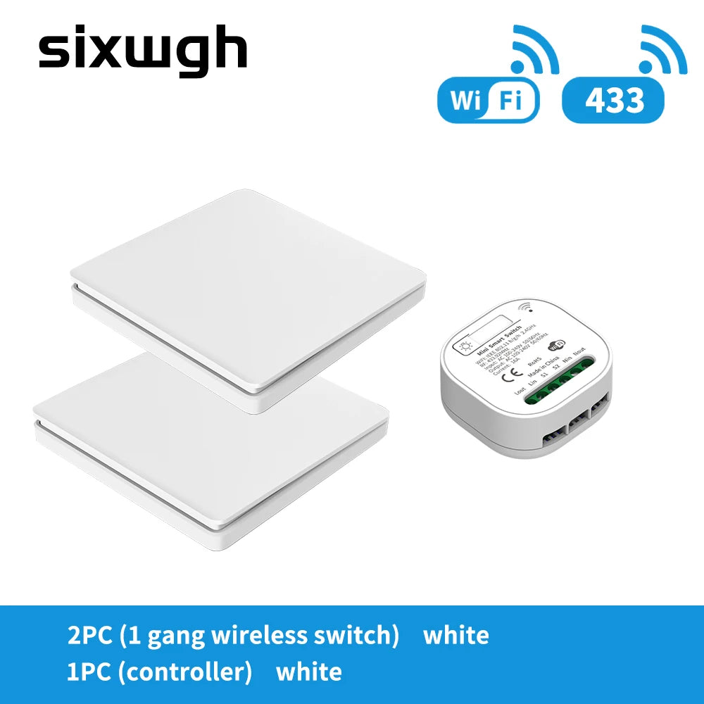 LVGESS 16A WIFI Switch Smart Home Tuya App Remote Control Smart Timer Switch No Battery Light Switch Work with Google Home Alexa