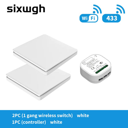 LVGESS 16A WIFI Switch Smart Home Tuya App Remote Control Smart Timer Switch No Battery Light Switch Work with Google Home Alexa