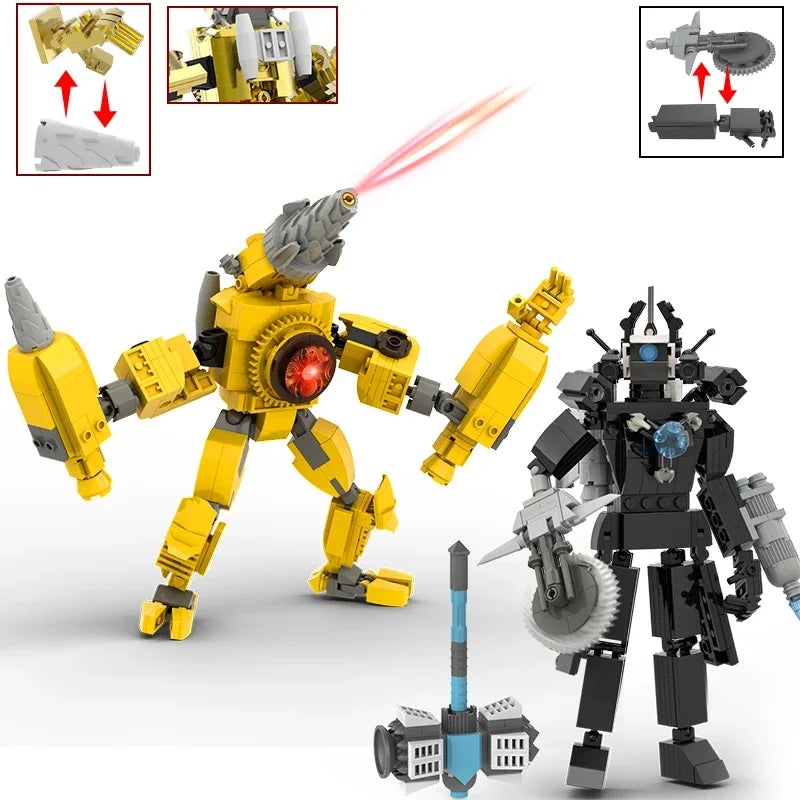 New Skibidi Toilet Weapon Titan TVMan Figure Building Block Toys For Boy Speakerman Bricks DIY Model Toy For Kid Adult Xmas Gift