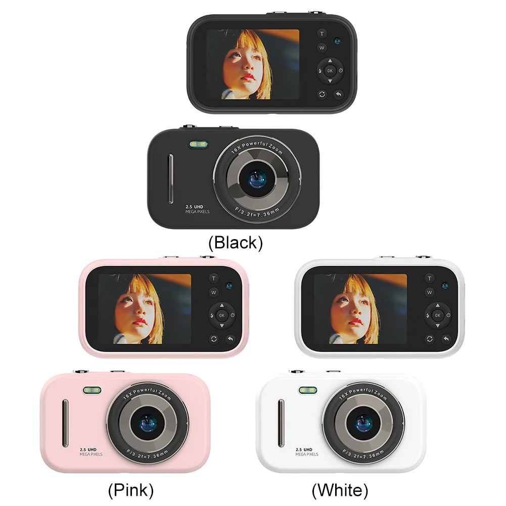 Digital Camera 48MP 1080P Point and Shoot Camera 2.8inch IPS Screen Portable Compact Camera Vlogging Camera for Kids Boys Girls