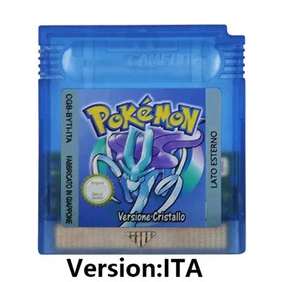 GBC 16-bit Game Video Game Cartridge Console Card Pokemon Red Blue Crystal Golden Green Silver Yellow with Multi-language