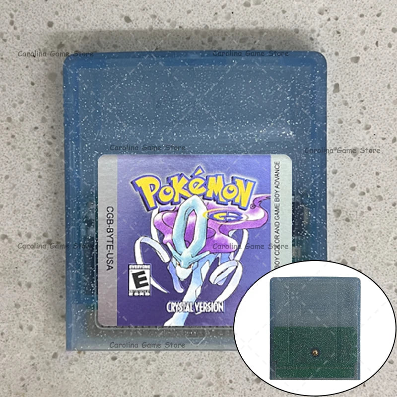 GBC Video Game Cartridge Console Card Pokemon Blue/Crystal/Green/Gold/Red/Silver/Yellow High Quality with Multi-language