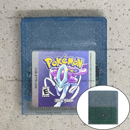 GBC Video Game Cartridge Console Card Pokemon Blue/Crystal/Green/Gold/Red/Silver/Yellow High Quality with Multi-language