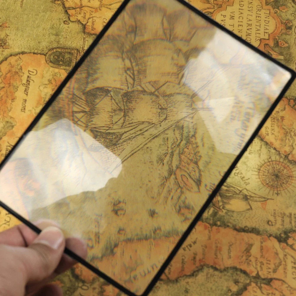 5-20PCS PVC Ultra Thin Magnifying Glass Book Page 3X Magnifier Sheet Reading Magnifying Lens Large Sheet Magnification Loupe