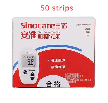 Sinocare Blood Glucose Meter Kit Or 50/100 test Strips And Lancets Glucometer For Blood Sugar Detection Diabetes Tester