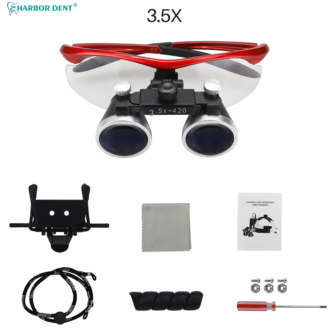 Dental Loupes 3.5x2.5x 320-420mm Goggles Lab Medical Binocular Magnifier Dental Surgery Surgical Optical lens magnifying Glass