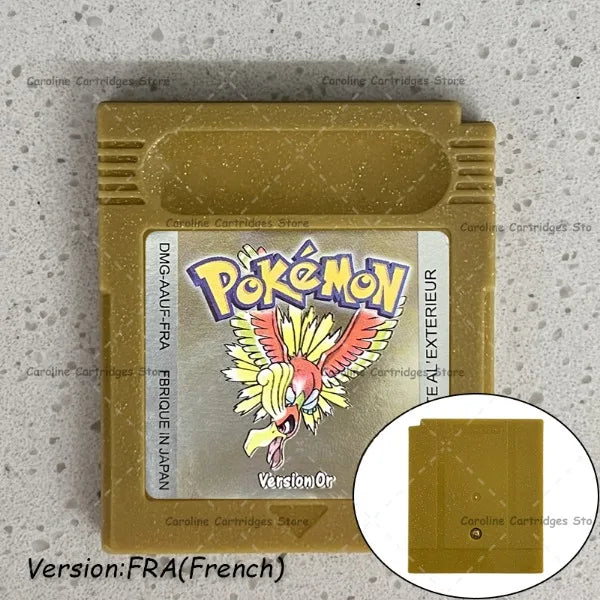 GBC Video Game Cartridge Console Card Pokemon Blue/Crystal/Green/Gold/Red/Silver/Yellow Full-size Chip with Multi-language