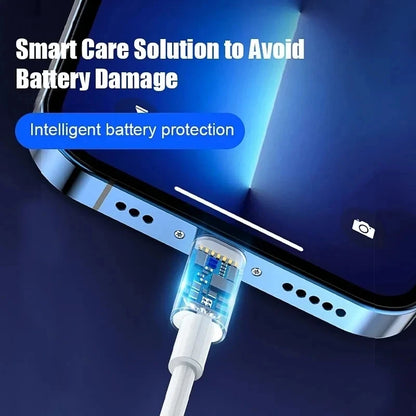 30W PD Fast Charging USB Cable For iPhone 11 12 13 Pro XS Max 7 8 14 Plus X XR SE Rapid Charge USB C Charger Data Line 1m 2m 3m