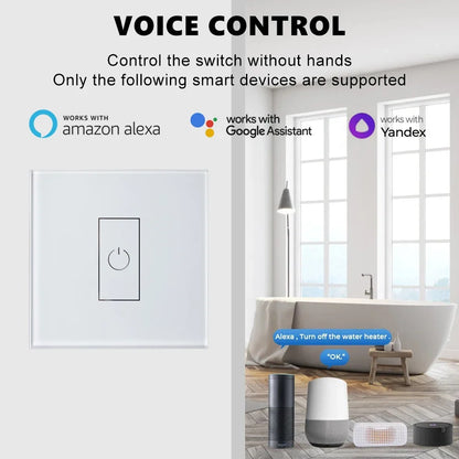 Smart Life WiFi 40A High Power Switch for Boiler Water Heater Air Conditioner Tuya App Control Works with Alexa Google Home