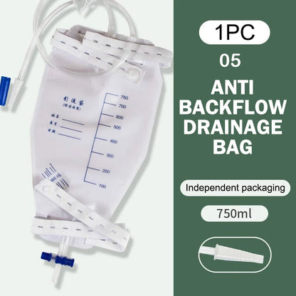 External Disposable Sterile Urine Bag PVC Storage Urinary Drainage Sack Pee Collection Bags With Cross Valve Catheter