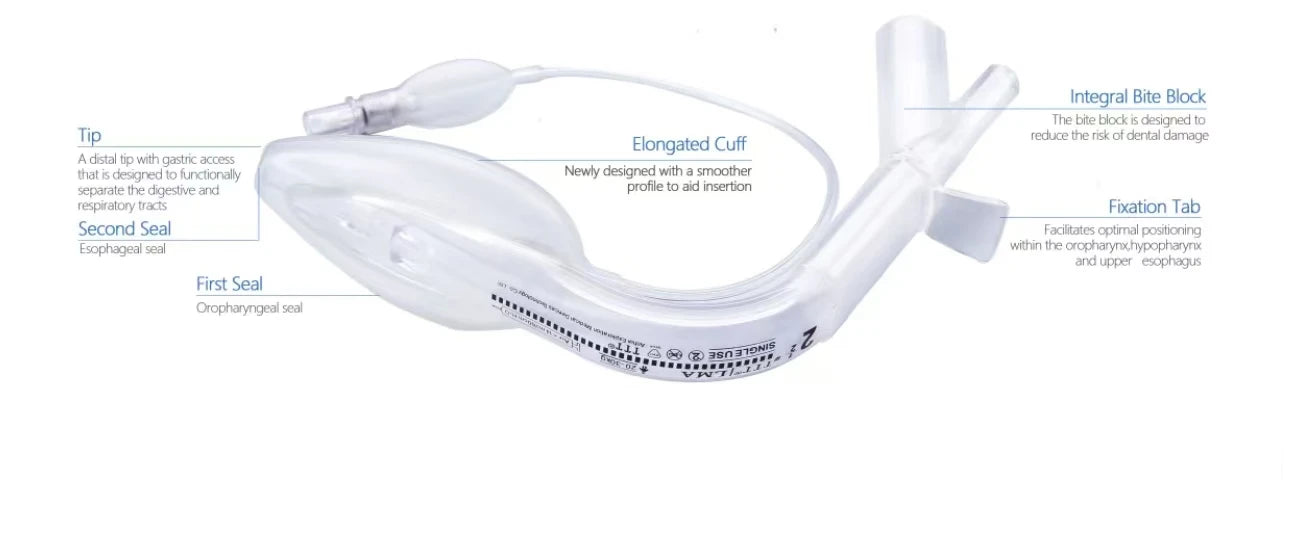 LMA Sterile Medical Double Lumen PVC Laryngeal Mask Airway Esophageal Seal Anesthesia Accessories Surgical Medical Accessories