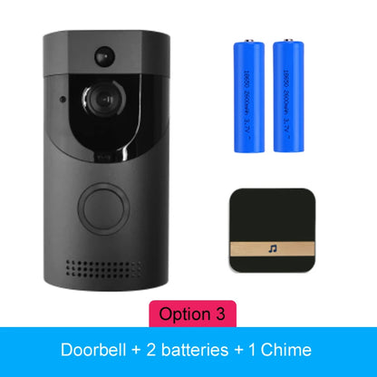 Smart Video Doorbell Waterproof Cover Night Vision Home Security TF Card Storage Camera Digital Visual Intercom WIFI Door Bell