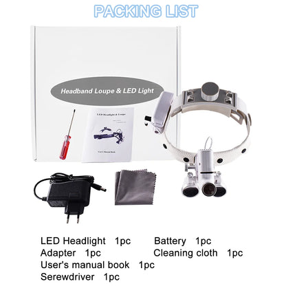 Dental ENT Headlight 5W LED Lamp with 2.5X/3.5X Loupes Surgical Light For Dentist Medical Light Dentistry Equipment DEASIN