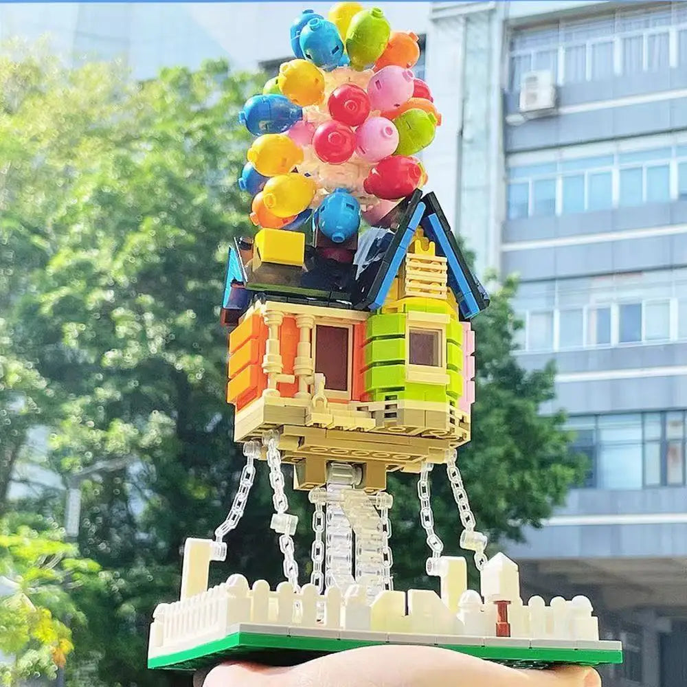 Creative Balloon Flying House Assembly Figure Movie of Up Construction Model Bricks Set Gift Toys For Kids Children