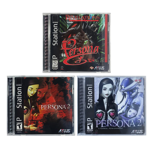 PS1 Persona Series With Manual Copy Disc Game Black Bottom Unlock Console Station 1 Retro Optical Driver Video Game Part