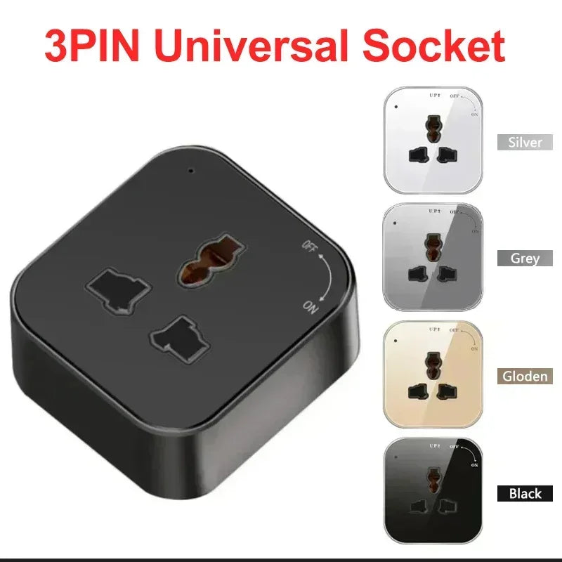 Power Movable Power Track Socket Appliances Popular US/UK/EU/FR Universal Outlets Wall Electrical Plug Adapter with USB/LED