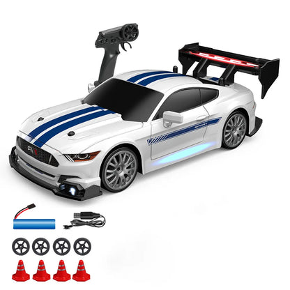 1:24 Rc Car Kids Toys 30Km/h Remote Control Racing Cars Radio-Control Drifting Vehicle with Led Light Electric Toy Children Gift