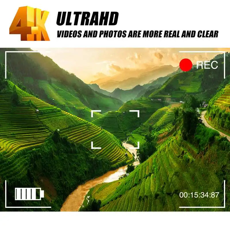 30MP 4K Ultra HD Video Camera  WiFi DV Camcorder Digital Video Camera 270 Degree Rotation Touch Screen 16X Digital Zoom Camera