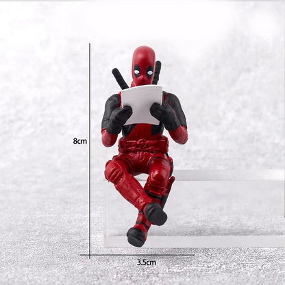 Deadpool Action Figures Desk Car Interior Decoration Pendant Marvel Model Accessories Mini Doll Figurine Kids Cartoon Toys Gift