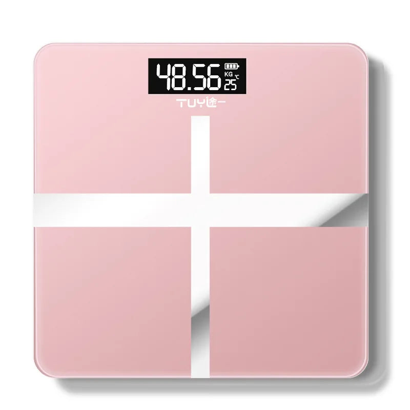 LCD Display Body Weighing Digital Health Weight Scale Bathroom Floor Electronic Body Floor Scales Glass Smart Scales Battery