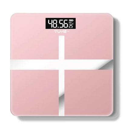 LCD Display Body Weighing Digital Health Weight Scale Bathroom Floor Electronic Body Floor Scales Glass Smart Scales Battery