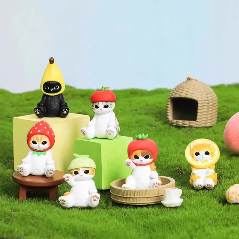 4pcs/Bag Mofusand Cats Figures Mystery Box Surprise Guess Bag Kawaii Action Figure Model Decoration Ornaments Toys Gifts for Kid