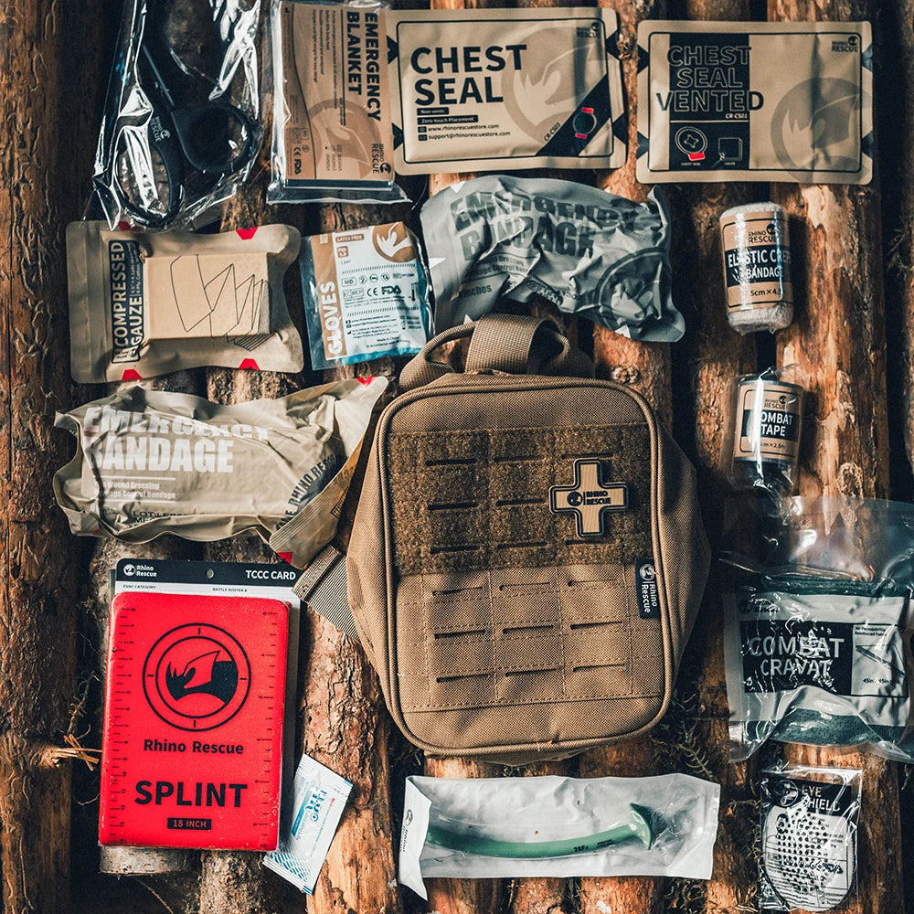 RHINO RESCUE-SE IFAK Trauma First Aid Kit Molle Medical Pouch for Car Home Travel Hiking and Camping,Emergency Survival Gear