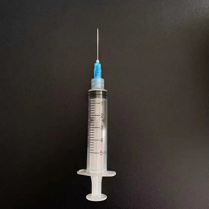 50 Disposable 5ml PVC Syringes for Pet Feeding Sterile and Independent Packaging