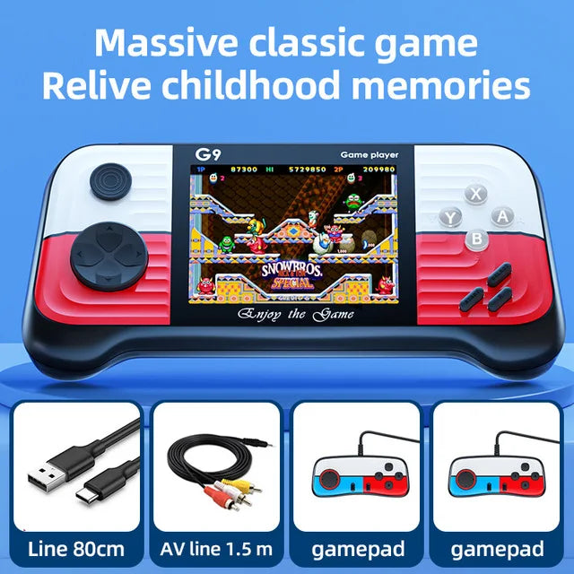 G9 Handheld 3.0-Inch high-Definition Screen Game Console Rocker Retro Hit Color Handheld PSP Game Console Arcade 666 Games