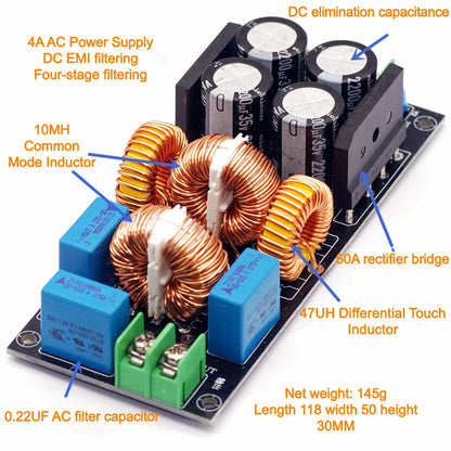 AC110V 220V Power Amplifier EMI Power Filter EMI Filter Audio Power Amplifier High Frequency Power Filter