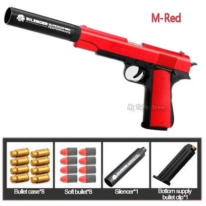 Outdoor Sports Toy Pistol Plastic EVA Foam Darts Bullets Gun Model Airsoft Beginner Aim Train Handgun Air Guns Boys DIY Gifts