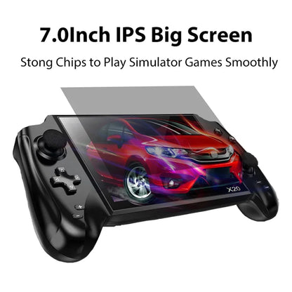 POWKIDDY X20 Handheld Game Console 7”Screen Game Console Rechargeable Video Game Console With 32GB Memory