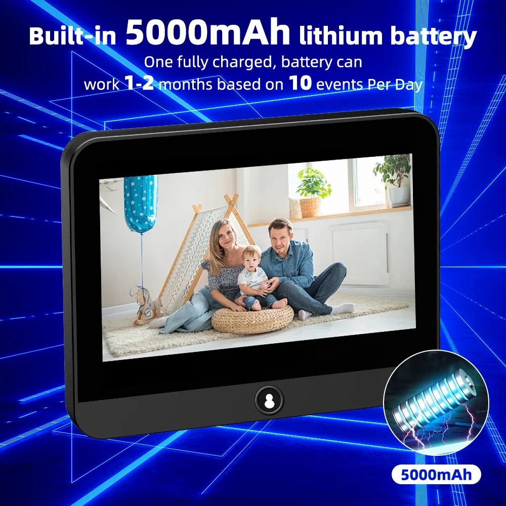 Mini 1080P Tuya Smart Life Home Digital Viewer Peepholes Door Eye WiFi IR No Red Exposure Night Vision Camera 4.3 Inch Monitor