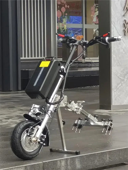 Disabled vehicle electric towing head, disabled wheelchair modification, front drive wheelchair traction, high-power front end