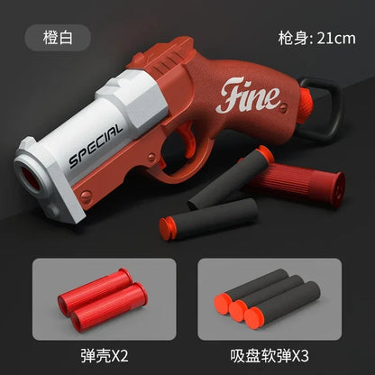 Shell Throwing Mini S686 Soft Bullet Launcher Toy Gun Airsoft Foam Bullet Blaster CS Outdoor Weapon Children Pistol