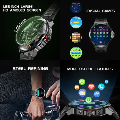 Kalobee SK50 Smart Watches for Men,Answer / Make Call,1.85" Big Screen Fitness Tracker,Waterproof Watch for Android iOS Phones