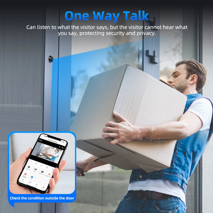 Awapow Tuya Peephole Camera 2.4G&5G Wifi Mini Door Viewer 1080P Motion Detection Smart Home Security Night Vision Auto Record
