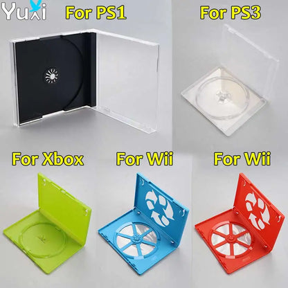 YuXi 1pcs CD Game Case Cover Protective Box For PS1 PS3 Game Disk Holder CD DVD Discs Storage Box For Xbox Wii