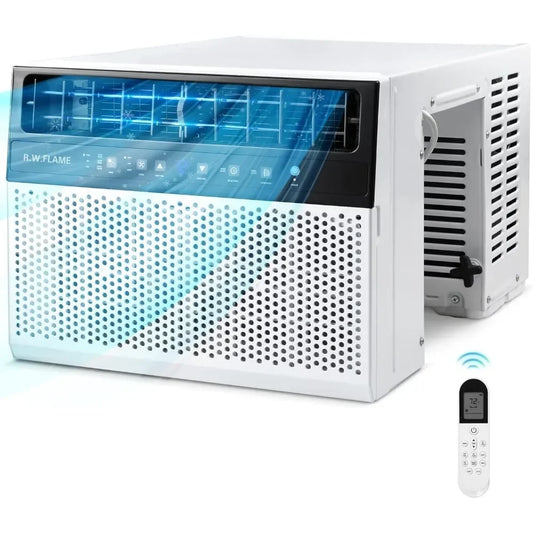 10000BTU ultra quiet U-shaped window air conditioner, full window landscape, remote control, cooling to 450 square feet