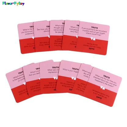 1SET Truth or Dare for Couples 51 Questions and Challenges Sexy Date Night Card Game for Couple Naughty Adult Game Drink