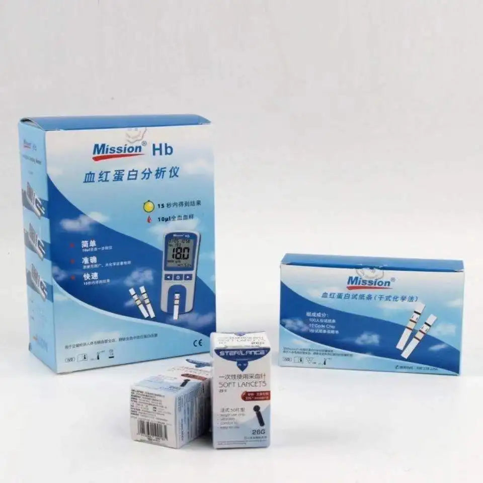 Hemoglobin Analysis Tester Meter Household Hb Analyzer Anemia Tester Strip With 50 Test Paper Home Medical Instrument