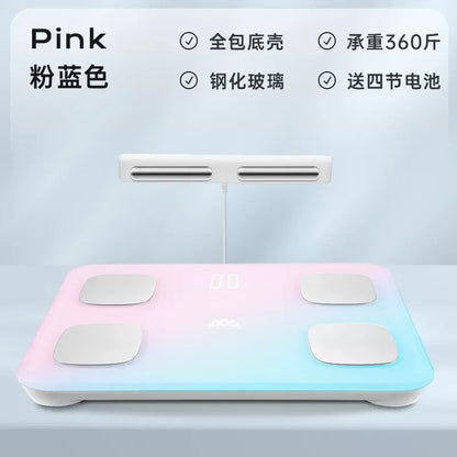 Smart Body Fat Scale:LED DisplayAPP IntegrationSmall Precision Electronic Scale for Health Tracking Bluetooth Weight Monitor.
