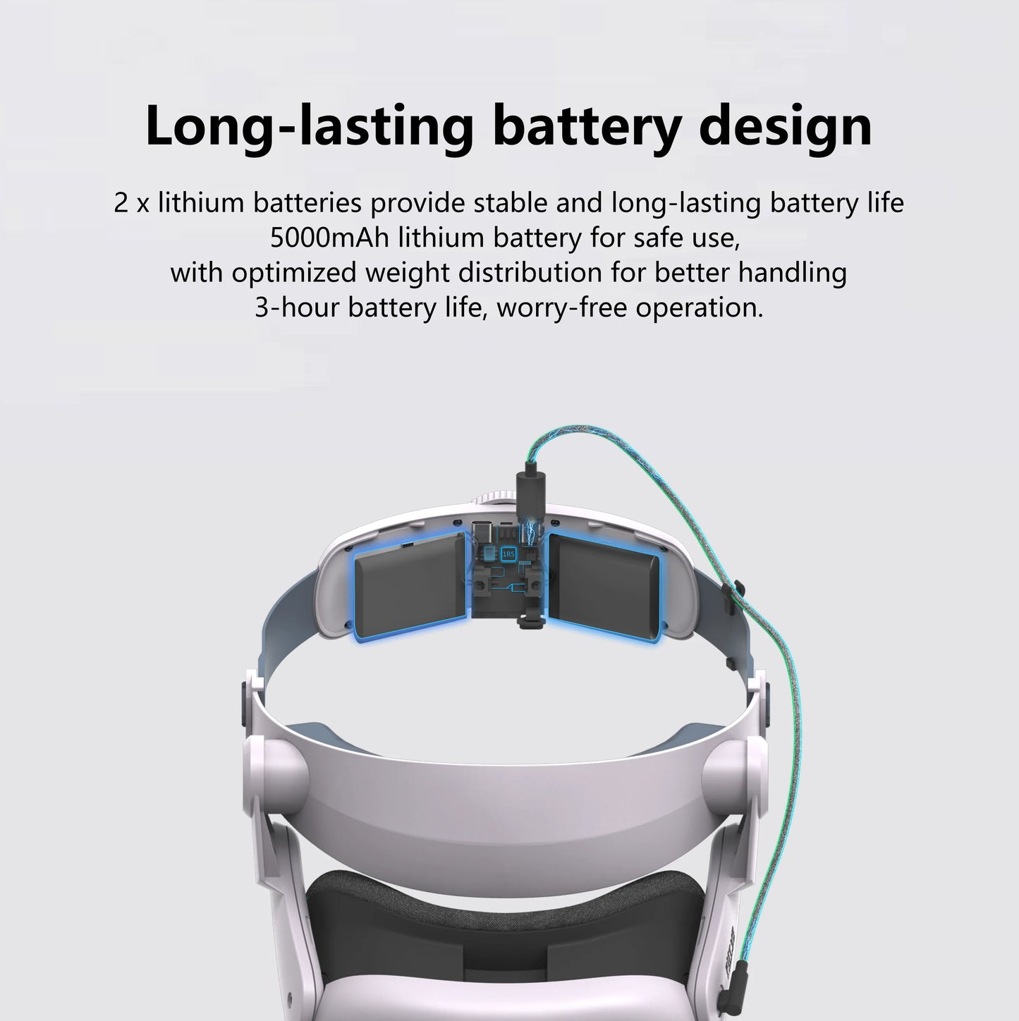 Elite Strap for Meta Quest 3 VR Headset Head Strap with 5000mAh Battery Charging Extend Game Time for Meta Quest 3 Accessories