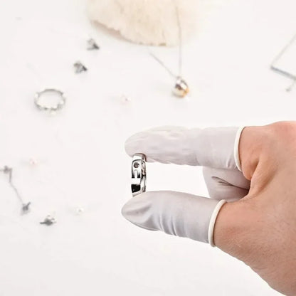 100/10Pcs Disposable Latex Finger Cots High Elastic Non-slip Anti-static Fingertips Protector Gloves Industry Fingers Protection