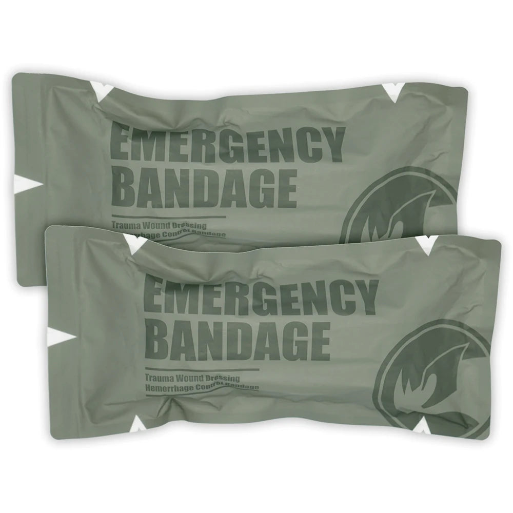 RHINO RESCUE 4/6" Israeli Style Emergency Bandage, Trauma Wound Dressing, Combat Tactical First Aid Kit IFAK Supplies