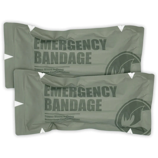 RHINO RESCUE 4/6" Israeli Style Emergency Bandage, Trauma Wound Dressing, Combat Tactical First Aid Kit IFAK Supplies