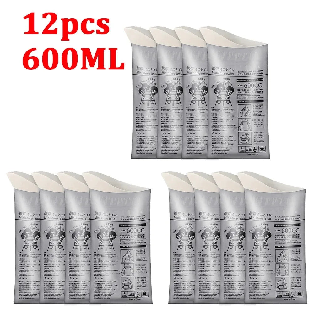4-20pc 600/750ml Portable Urine Bag for for Men Women Kids Outdoor Camping Travel Car Jam Emergency Toilets Disposable Urine Bag