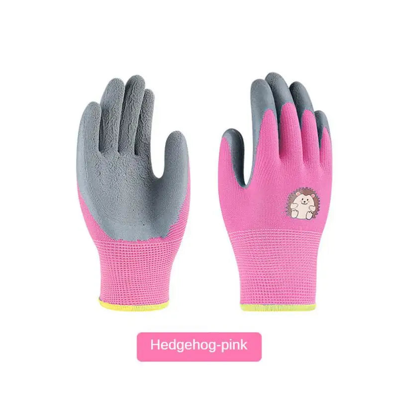 Children's Durable Gloves Labor Protection Waterproof Protective Gloves Non-Slip Children Safety Yard Work Gloves Latex Gloves
