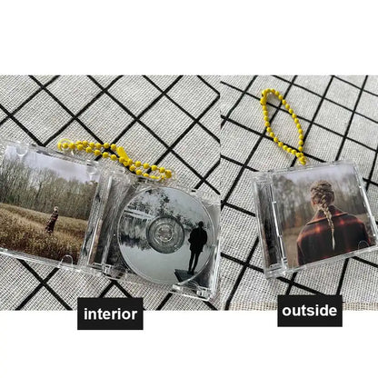 1pcs Custom mini CD case NFC Play songs DIY Artist Singer Music CD Smart Keychain Backpack decorative hangings