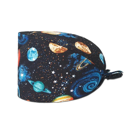 Cartoon Printed Women's Surgical Cap, 100% Pure Cotton Dental Cap, Beauty Salon Breathing and Cleaning Cap, Laboratory Work Cap